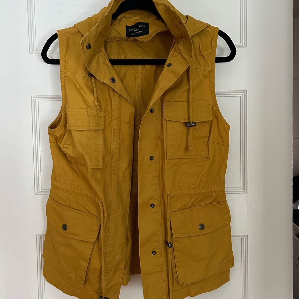 LoveTree mustard utility vest- size small